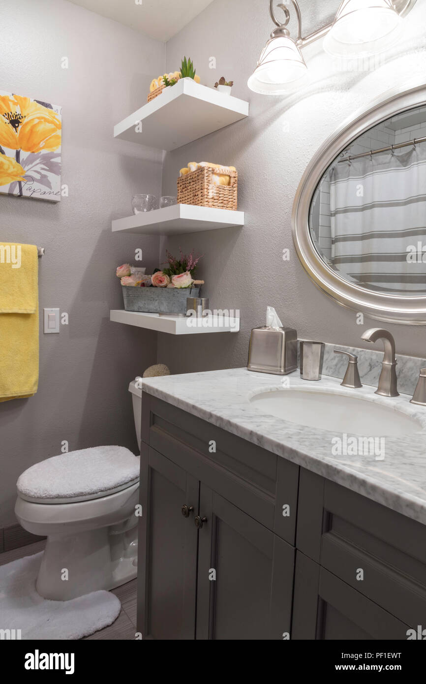 Luxury Residential Bathroom, USA Stock Photo Alamy