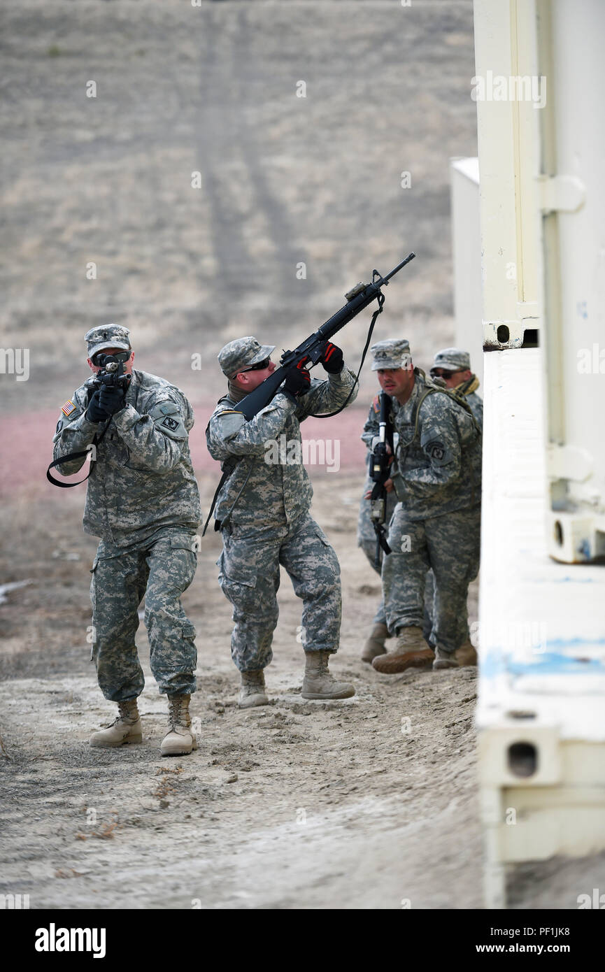 Wyoming Army National Guard soldiers practice urban combat operations