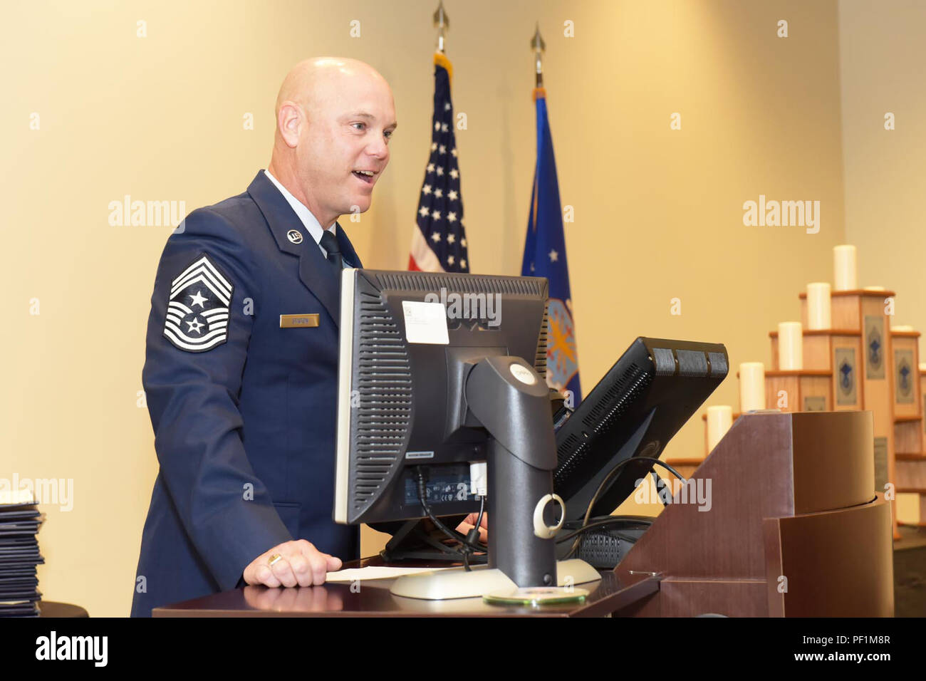 Chief Master Sgt. David Staton, 2nd Air Force command chief master ...