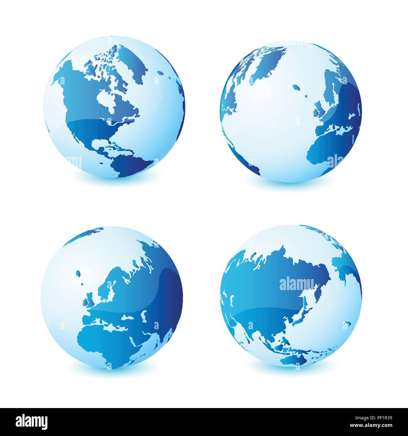 Set of vector globe icons Stock Vector Image & Art - Alamy