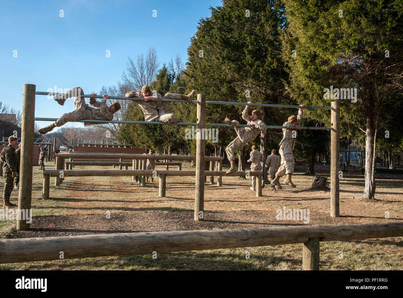 Officer Candidates Class-221, Delta Company, complete the obstacle ...