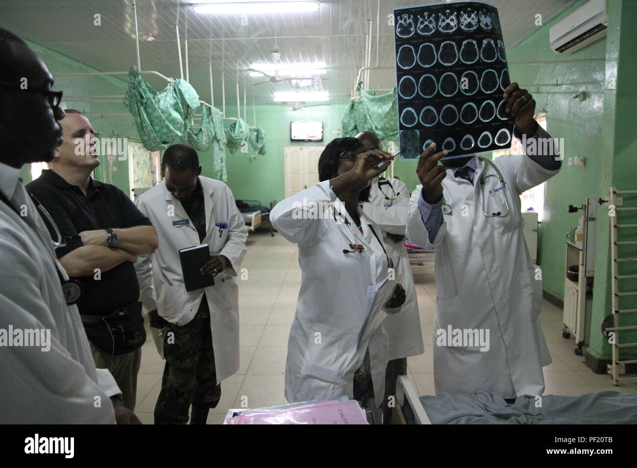 U.S. Col. Kevin Moore, a family medicine doctor for Brooke Army Medical Center, participates in