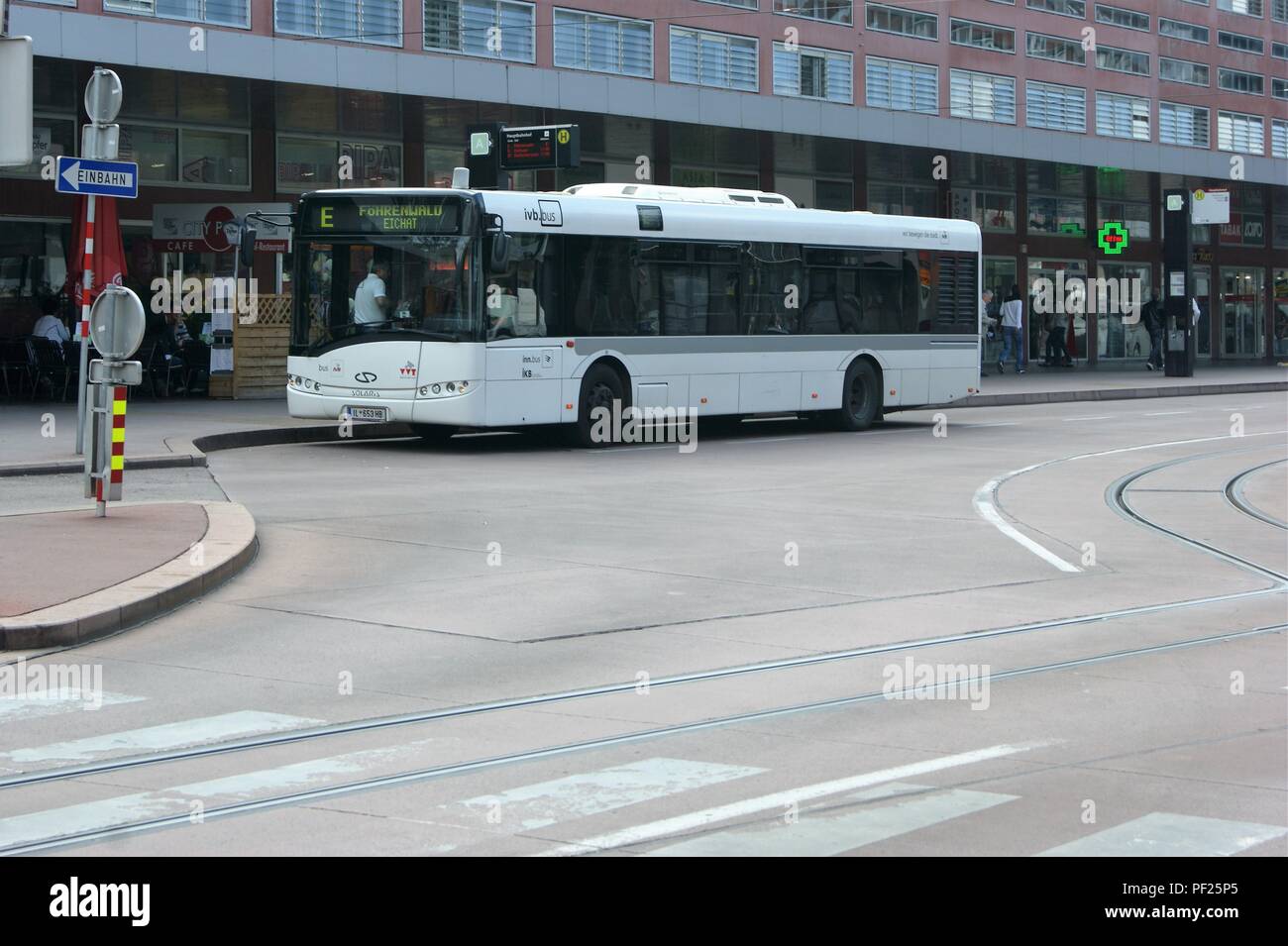 IVB bus no 653 stops outside Innsbruck Hauptbahnhof, (Station) Austria  Stock Photo - Alamy