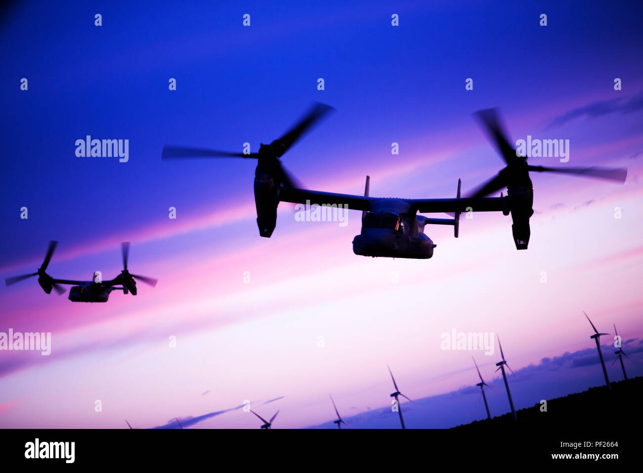 T406 Engine Marine Corps MV‑22B Ospreys from Marine Medium Tiltrotor Squadron 263 ...