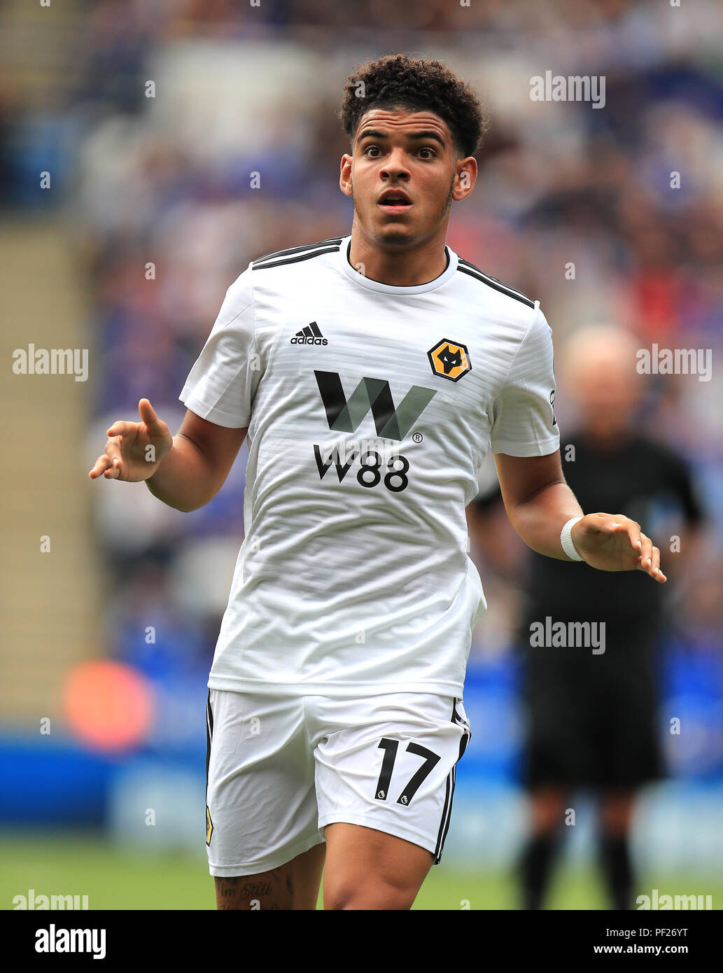 Wolverhampton Wanderers' Morgan Gibbs-White during the Premier League match  at the King Power Stadium, Leicester Stock Photo - Alamy