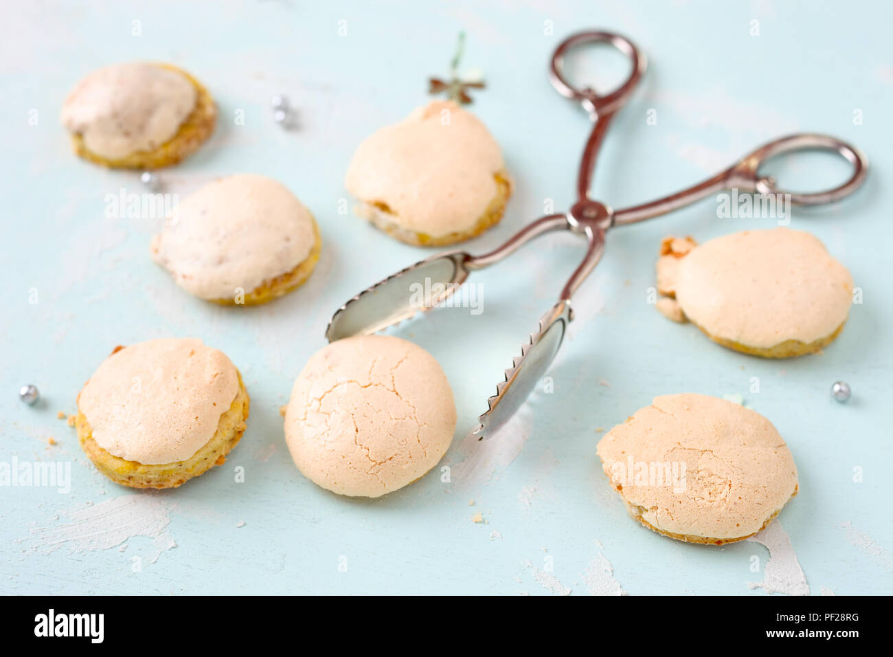 Nut meringue cookie Stock Photo Alamy
