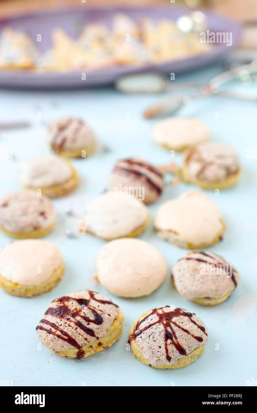 Nut meringue cookie Stock Photo Alamy