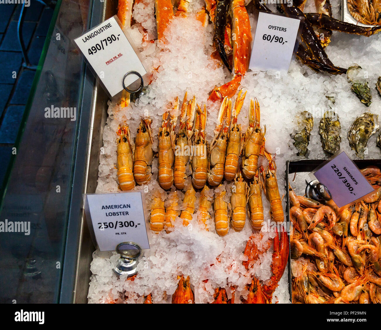 From the fish market in Bergen, Norway. Seafood is very popular with