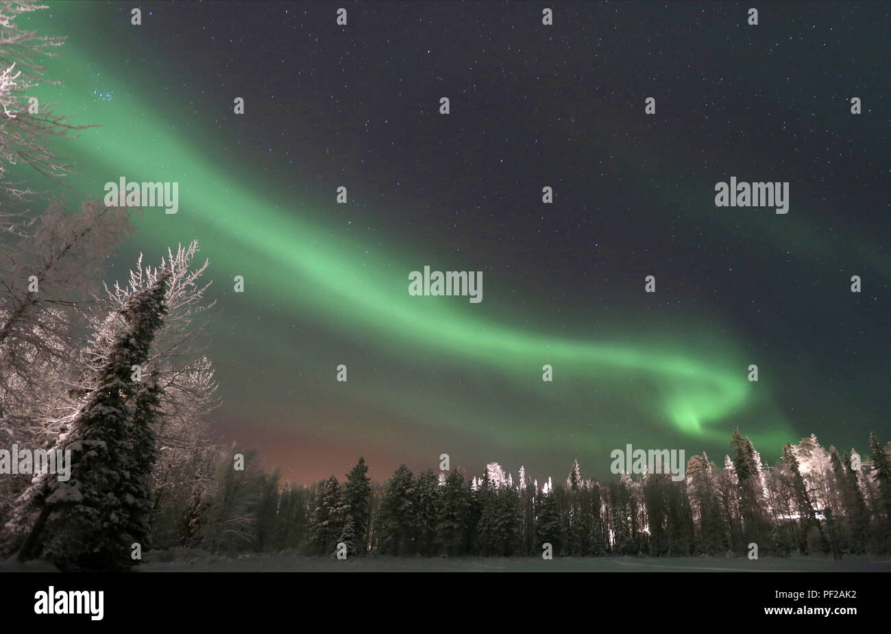 The Northern Lights, Lapland Stock Photo