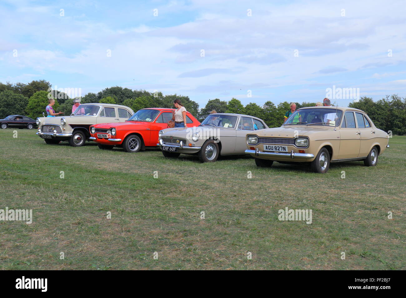 A selection of classic cars at Temple Newsam Classic Car Show in Leeds