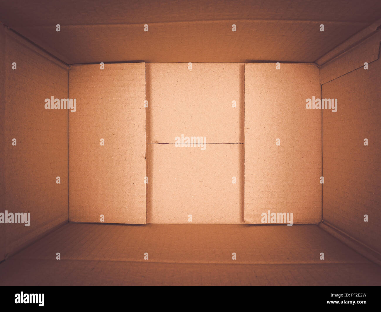 texture background brown paper box , Empty open rectangular cardboard