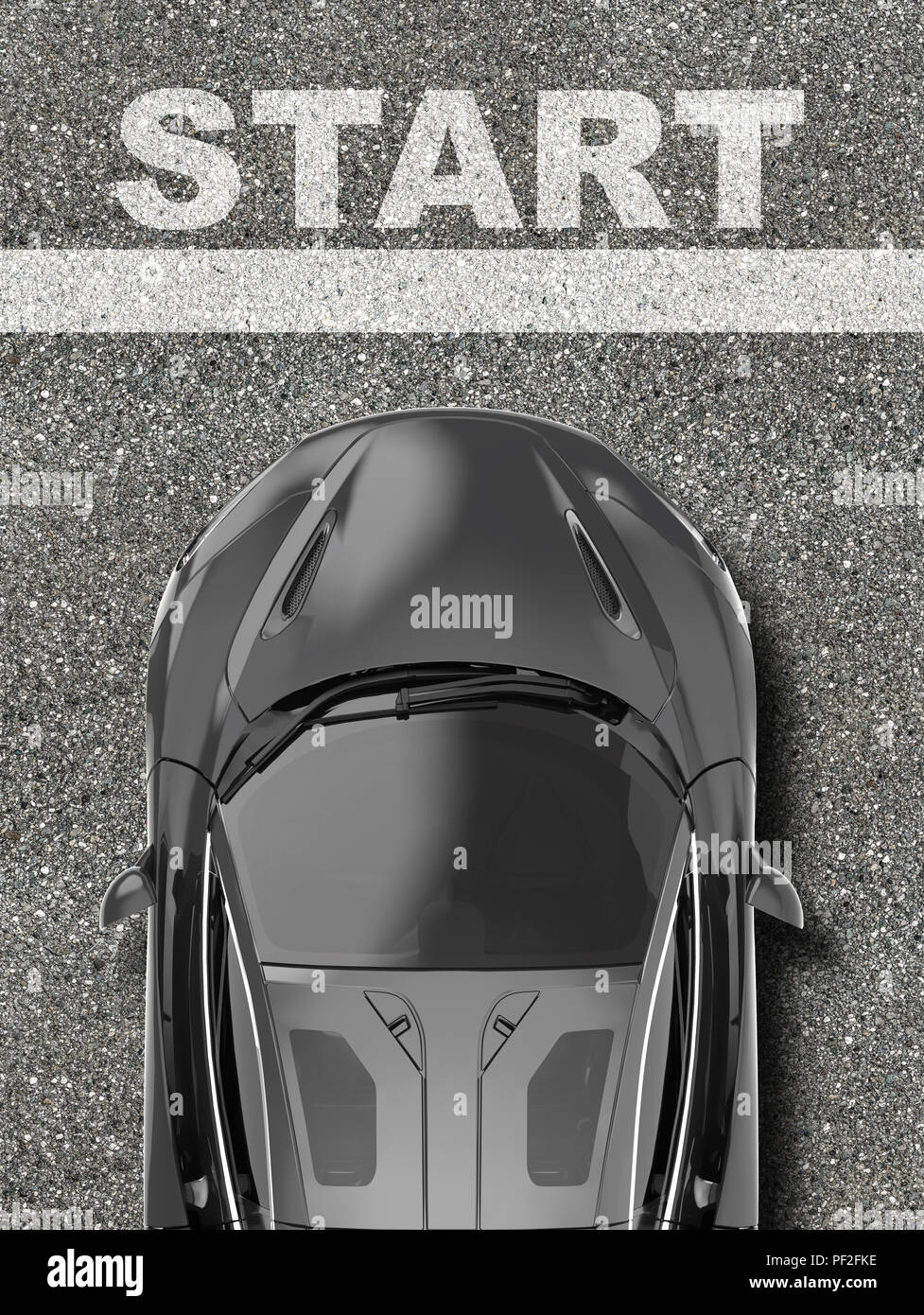 Futuristic car illustration black white hi-res stock photography and ...