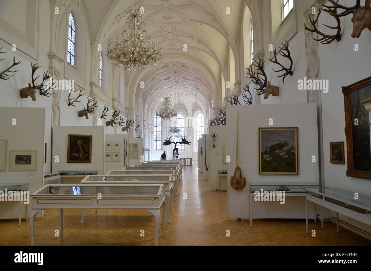 München, die Hauptstadt Bayerns (Deutschland): Das Bayerische Jagd- und Fischereimuseum in der ehemaligen Augustinerkirche Stock Photo