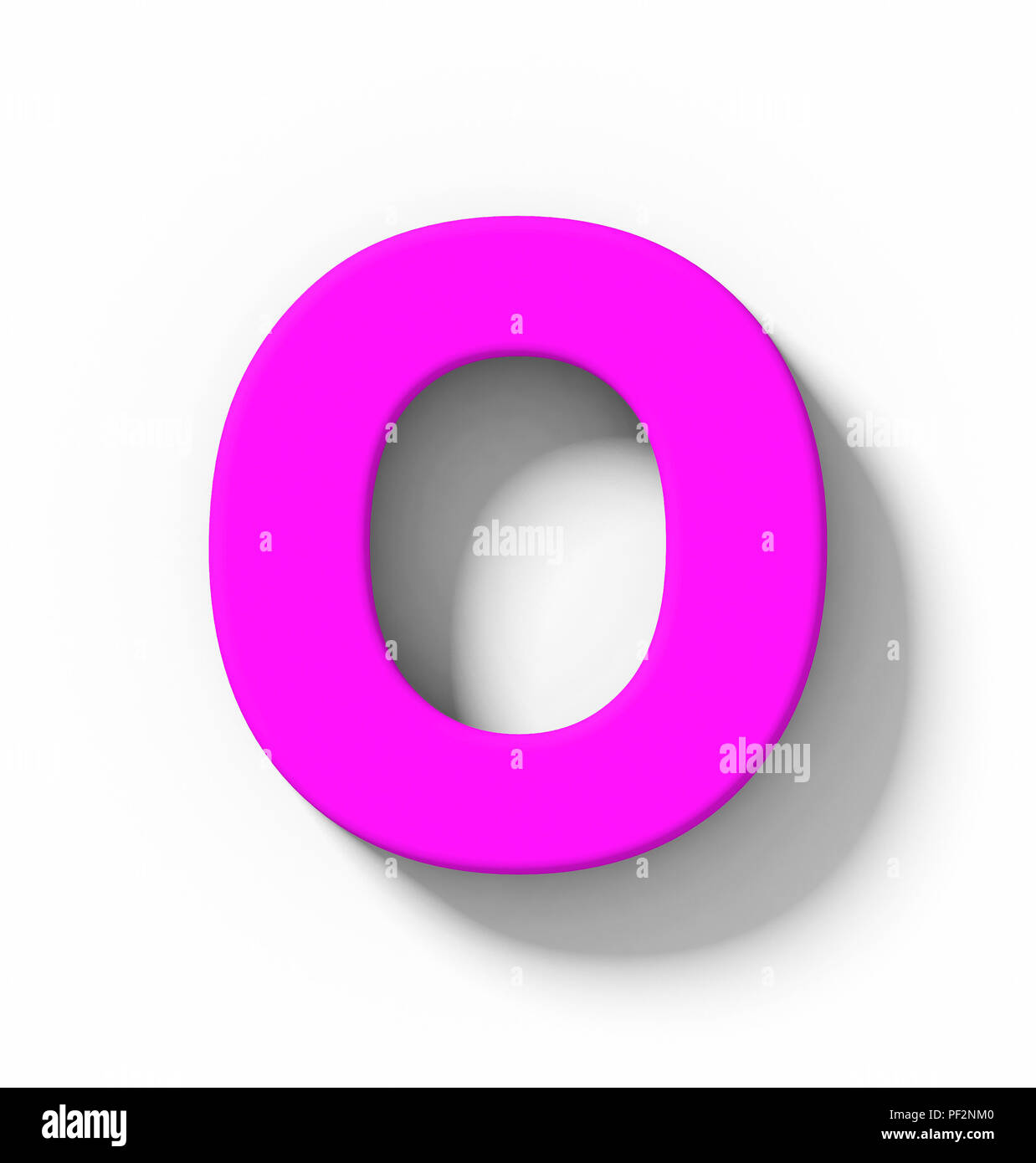 letter O 3D purple isolated on white with shadow - orthogonal ...