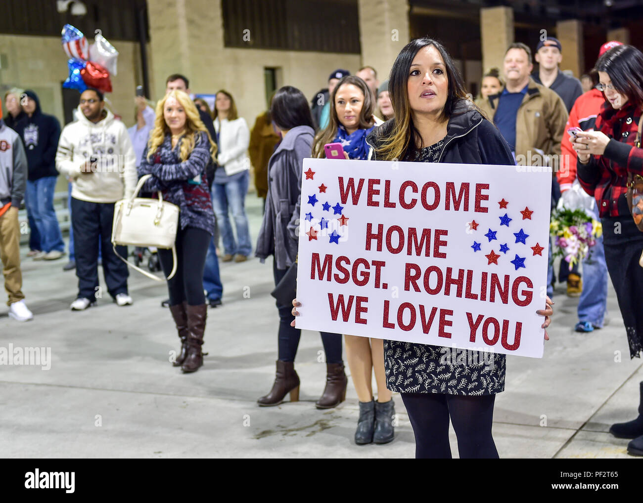 The wife of Master Sgt. Nick Rohling, a flightline expeditor with the ...