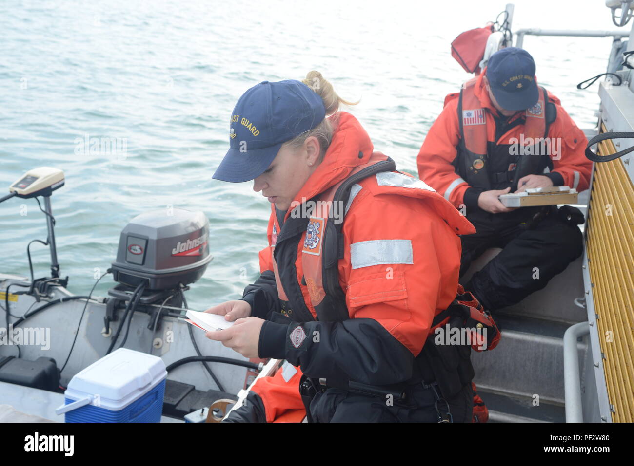 U.S. Coast Guard boarding team members from Coast Guard Station
