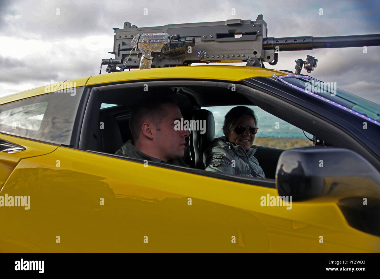FALLON, Nev. (January 10, 2016) Top Gear host Sabine Schmitz and Naval