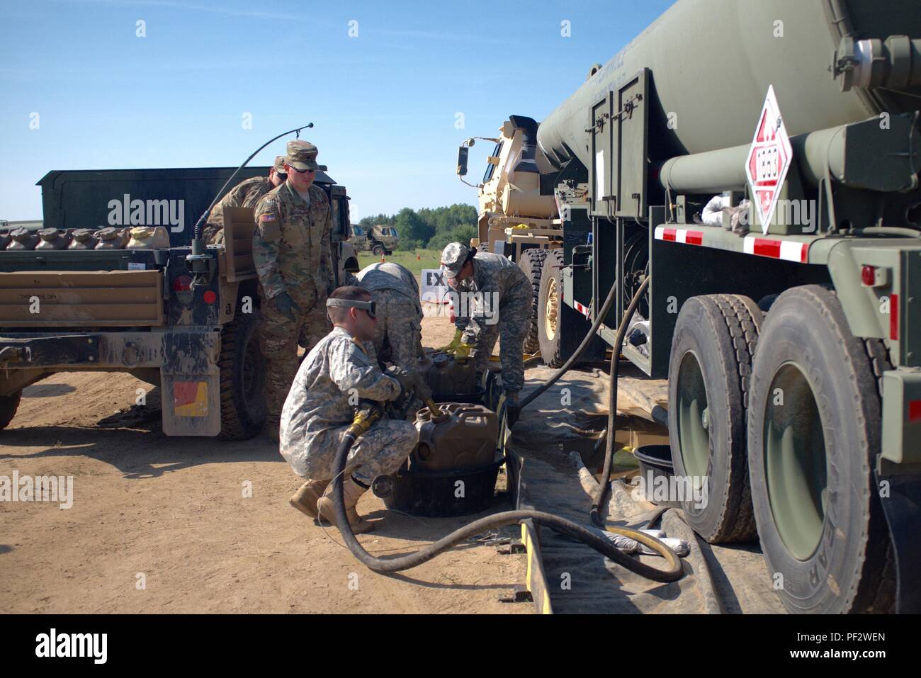 Spc. Dan Bora, a petroleum supply specialist with the U.S. Army Reserve