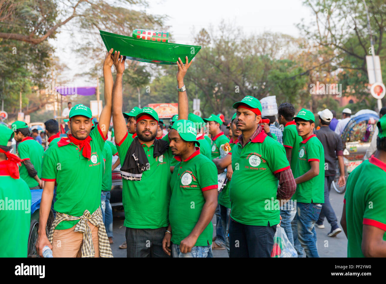 7 March Awami league showdown at sarowardi uddan,Dhaka 2018 Stock Photo