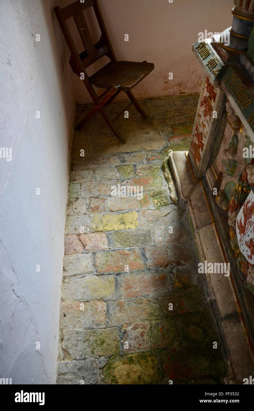 Painted Brick Floor By Tomb Of Sir Thomas St Paul St Pol