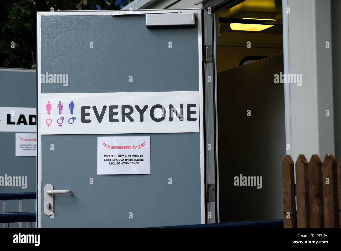 Gender neutral toilets Edinburgh Festival 2018 Stock Photo Alamy