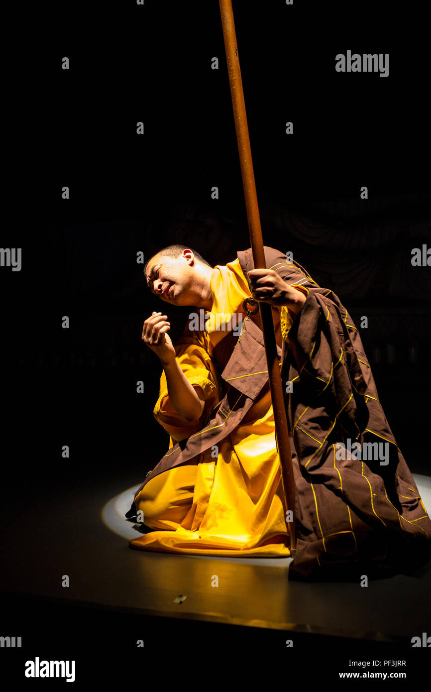 Yangzhou, Jiangsu, China. Daming Temple. Actor Zou Tong Tong Represents