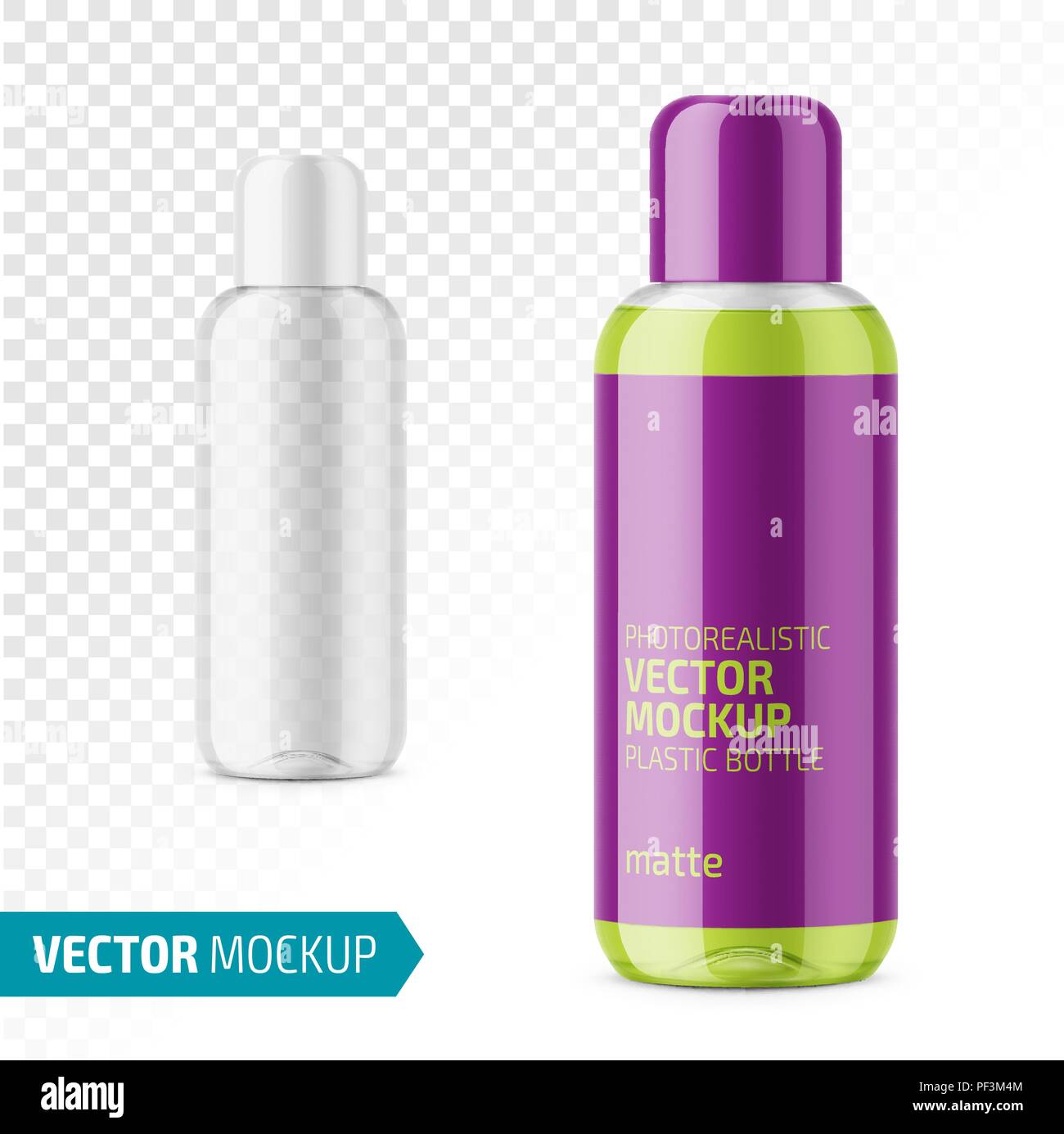 Download Transparent Plastic Cosmetic Bottle With Label 200 Ml Cosmo Round Style For Lotion Body Milk Shampoo Etc Photorealistic Packaging Mockup Stock Vector Image Art Alamy