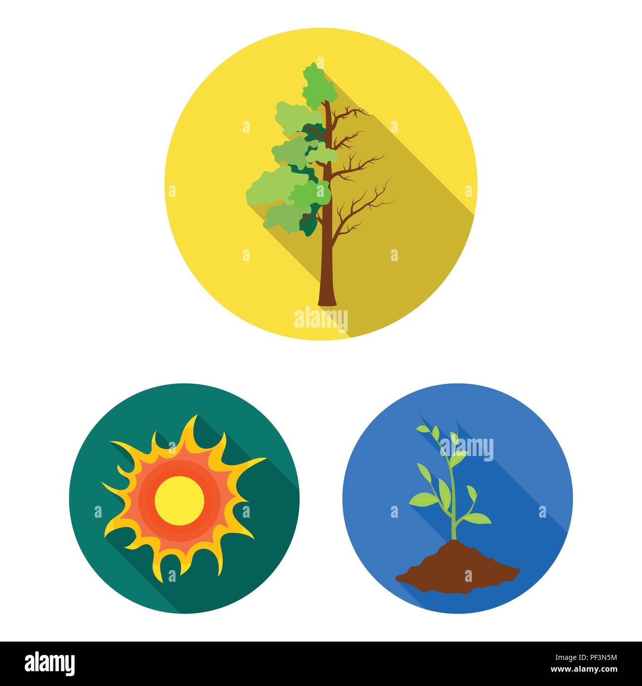 Bio and ecology flat icons in set collection for design. An ...