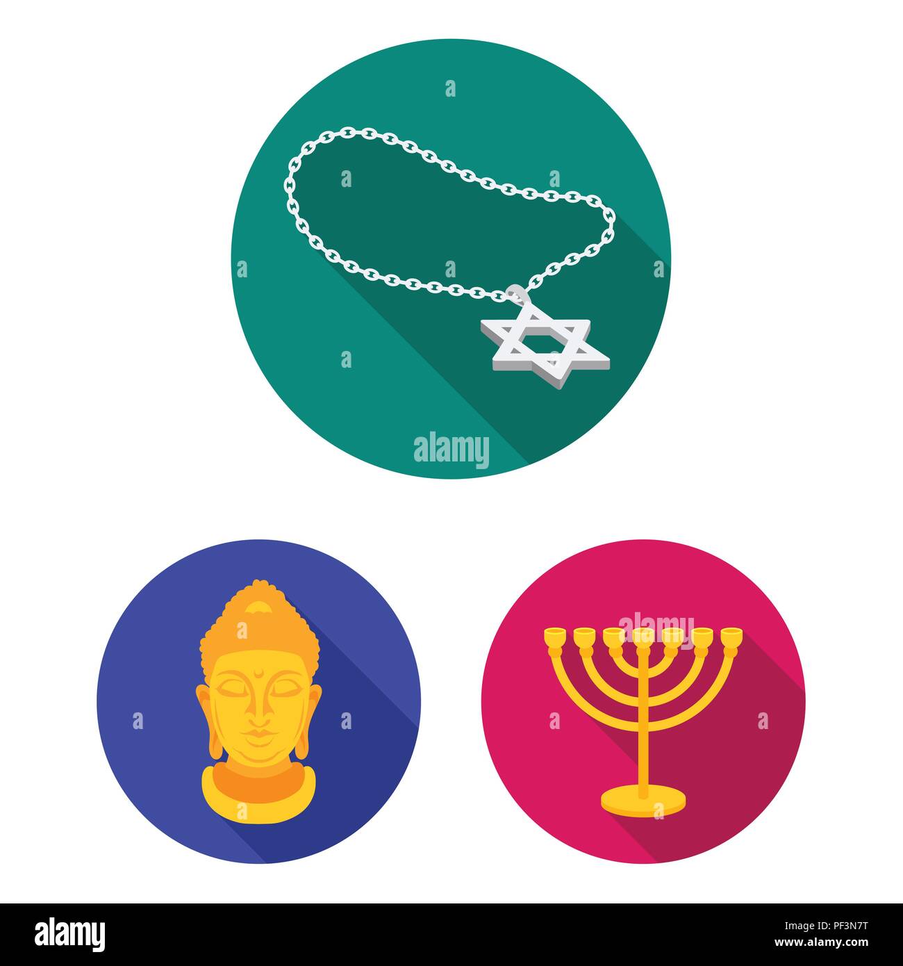 Religion and belief flat icons in set collection for design ...