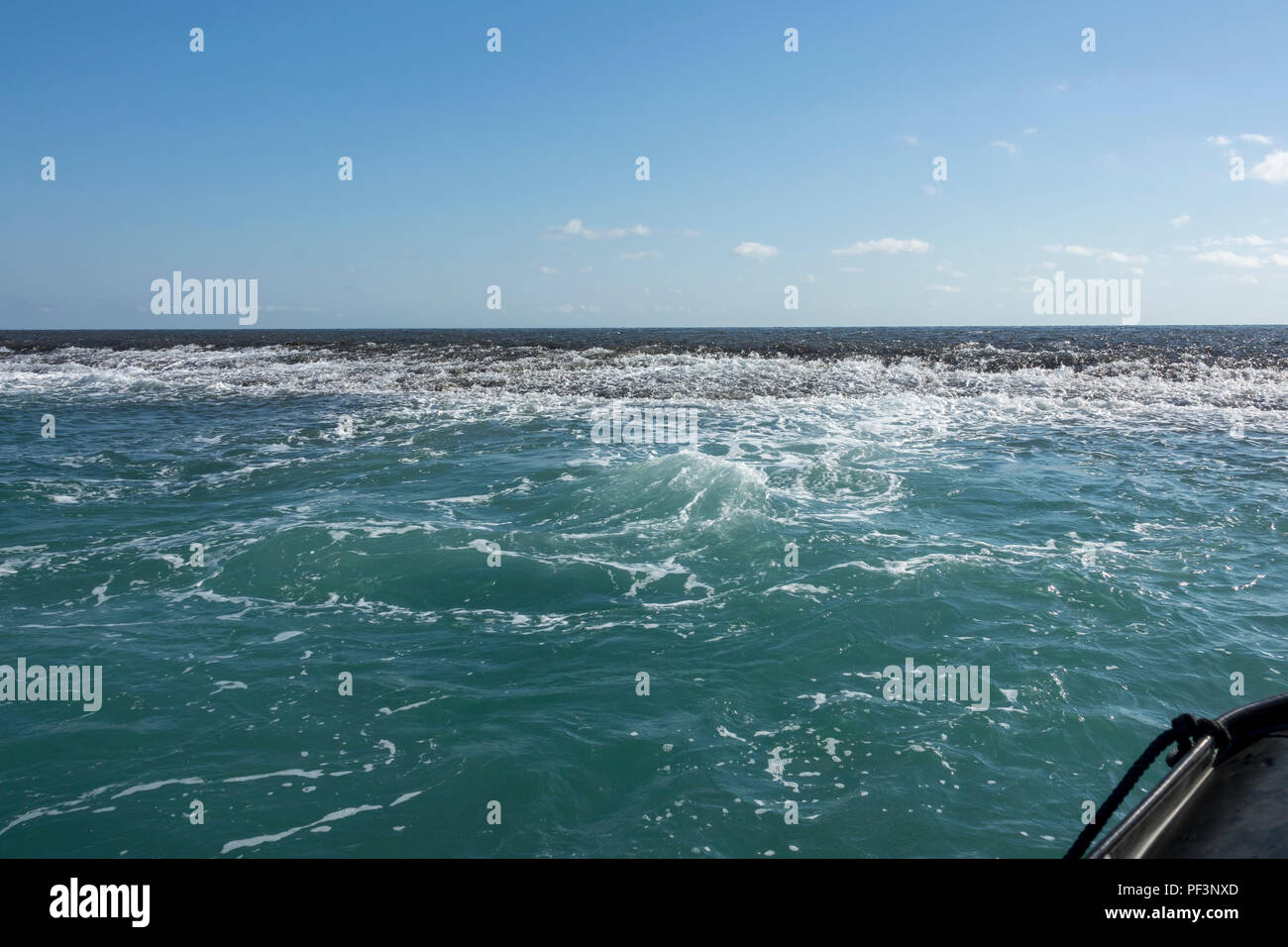 The natural phenomenon that is the ebbing tide at Montgomery Reef