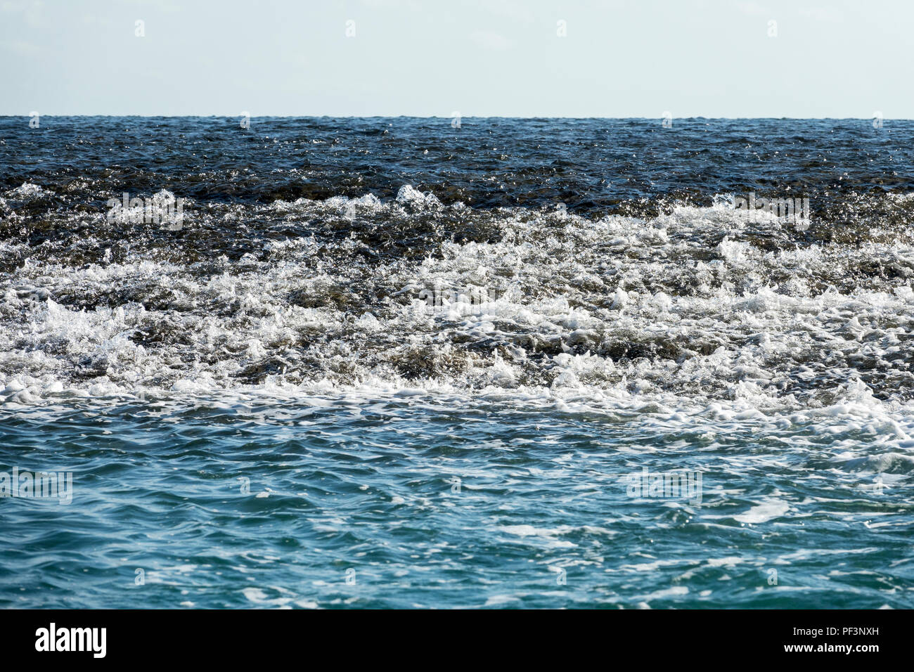 The natural phenomenon that is the ebbing tide at Montgomery Reef