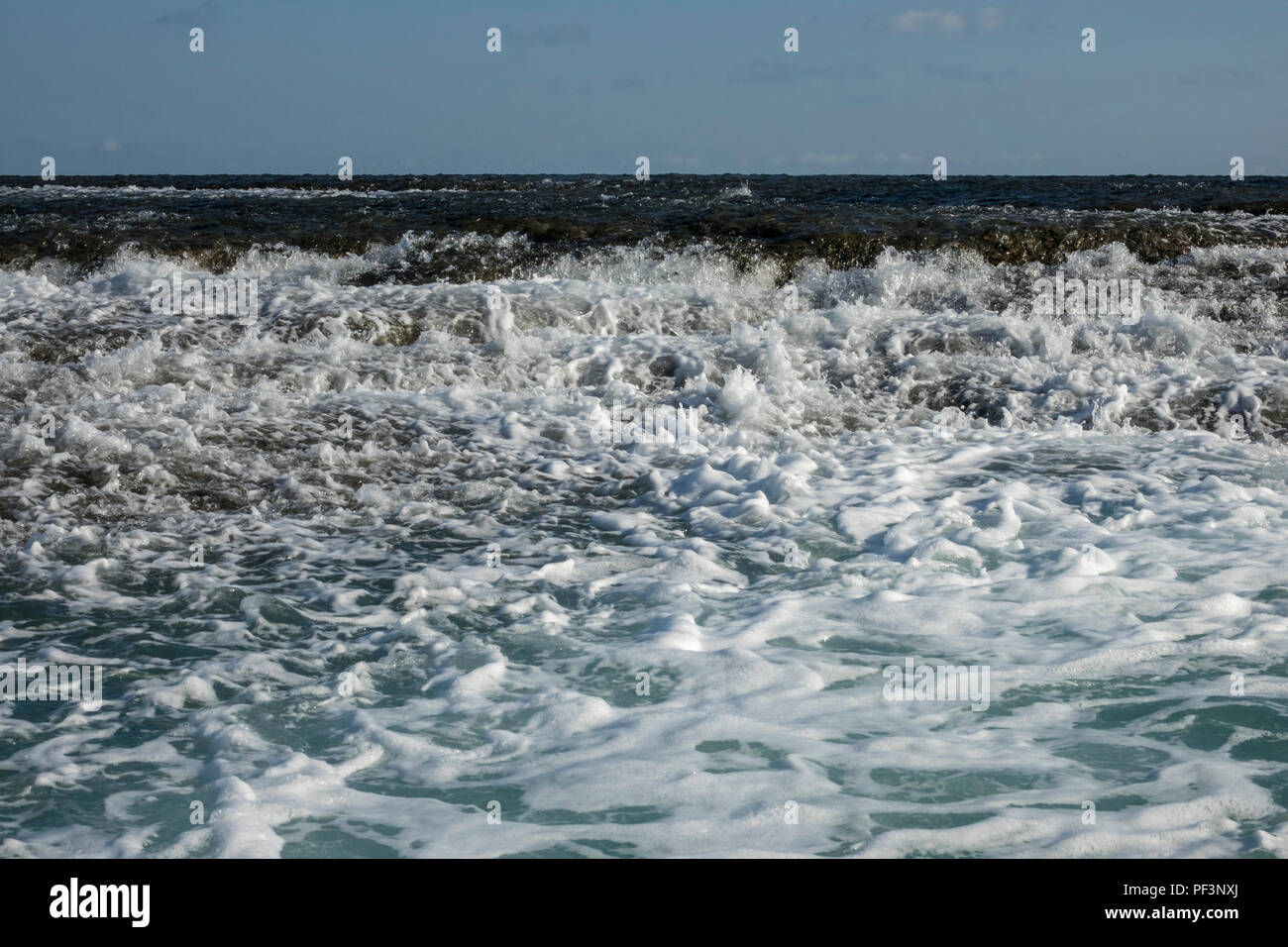 The natural phenomenon that is the ebbing tide at Montgomery Reef