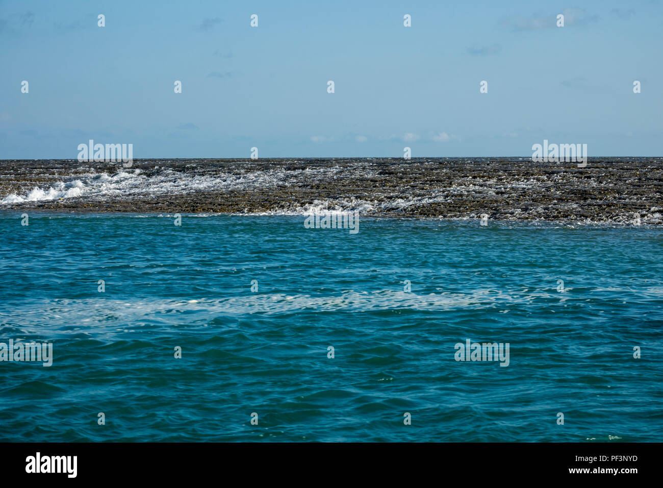 The natural phenomenon that is the ebbing tide at Montgomery Reef