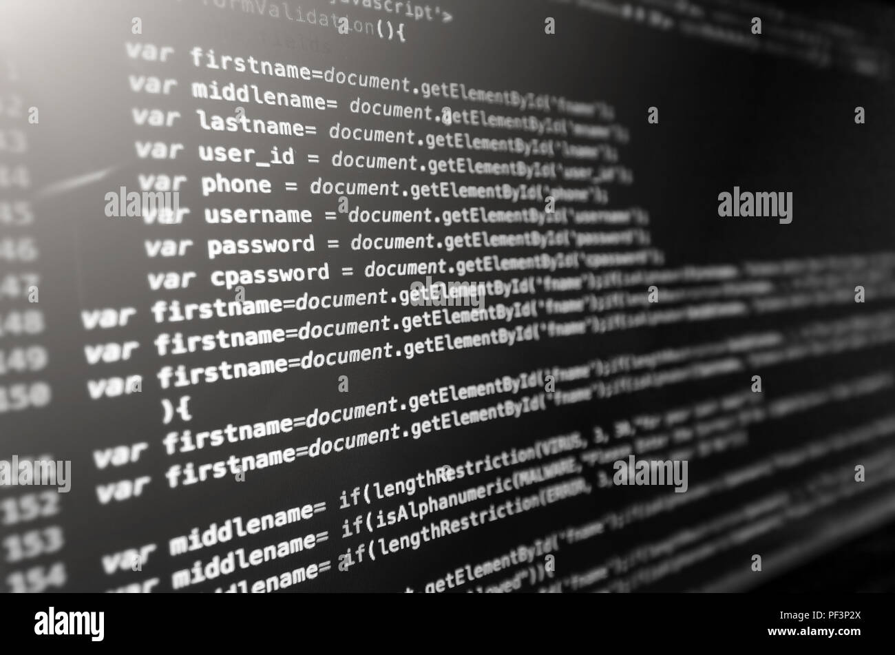 Desktop source code and technology background, Developer or programer with  coding and programming, Wallpaper by Computer language and source code, Com  Stock Photo - Alamy