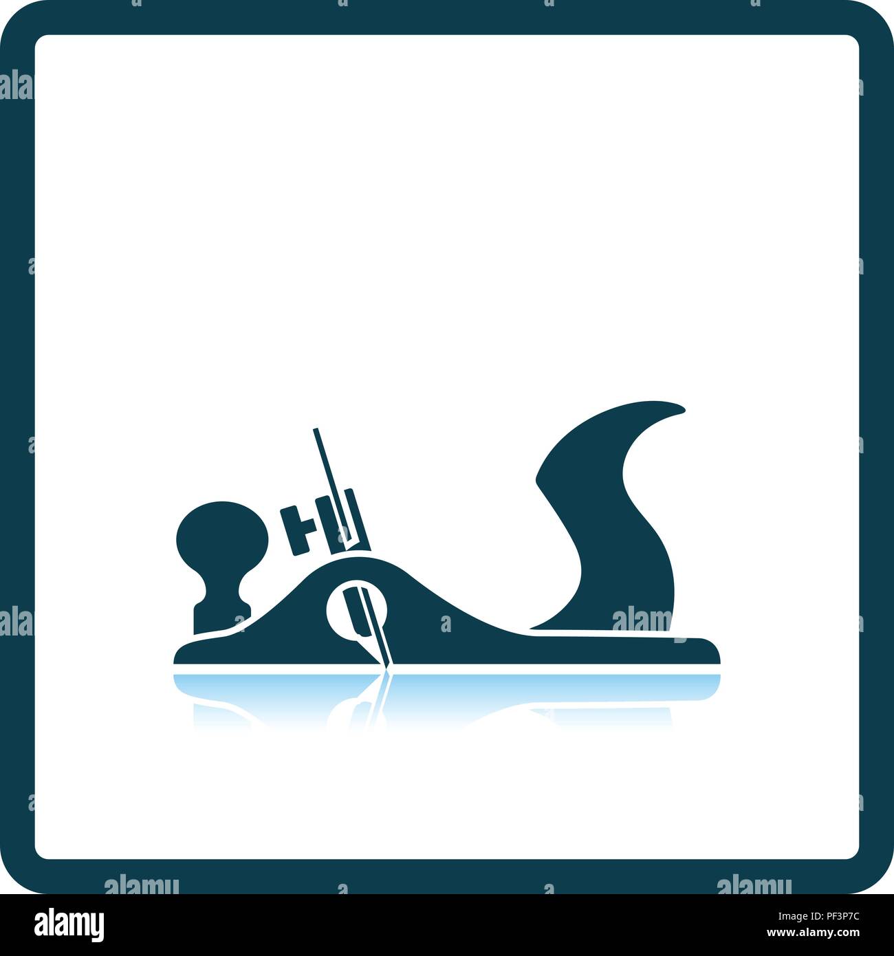 Jack-plane tool icon. Shadow reflection design. Vector illustration. Stock Vector
