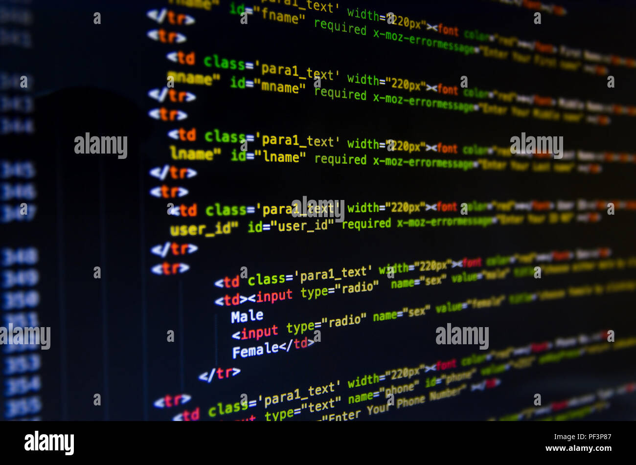 Desktop Source Code And Technology Background, Developer Or Programer With  Coding And Programming, Wallpaper By Computer Language And Source Code,  Computer Virus And Malware Attack. Stock Photo, Picture and Royalty Free  Image.