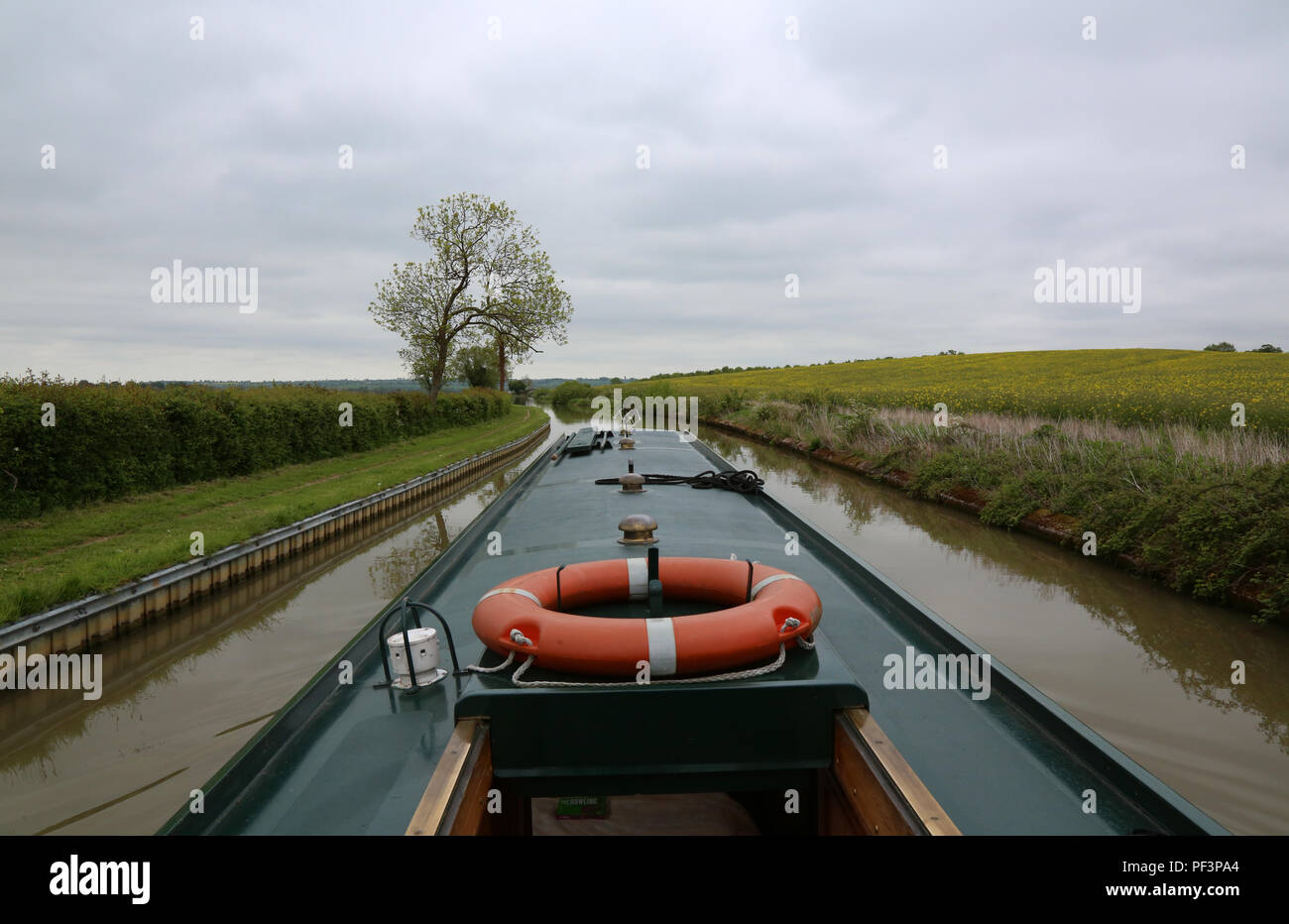 Canal Boating Stock Photo