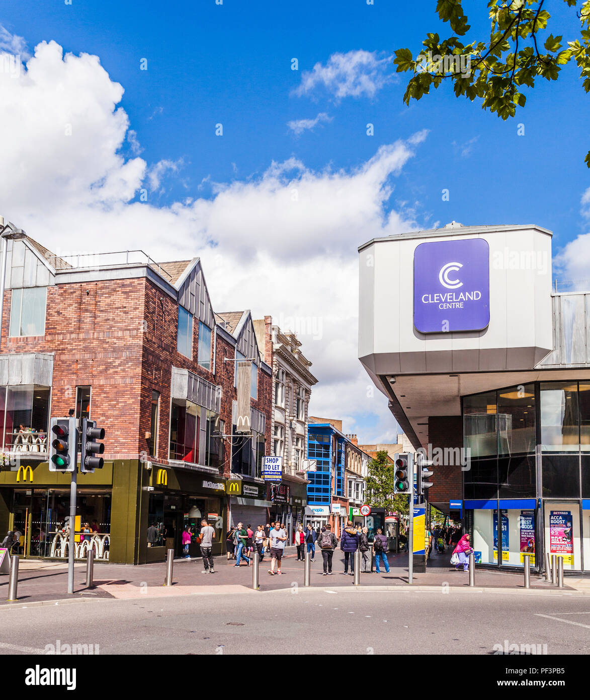 Cleveland Centre shopping precinct in Middlesbrough,England,UK Stock Photo