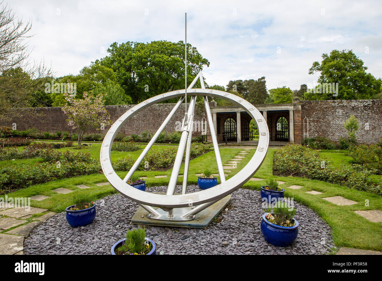 Sundial at Herstmonceux Castle Stock Photo Alamy