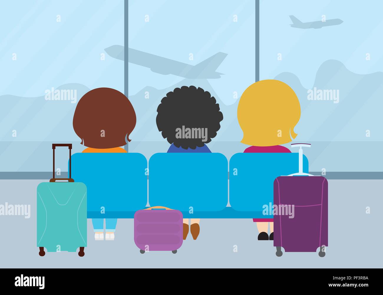 Airline seats on an airplane Stock Vector Images - Alamy