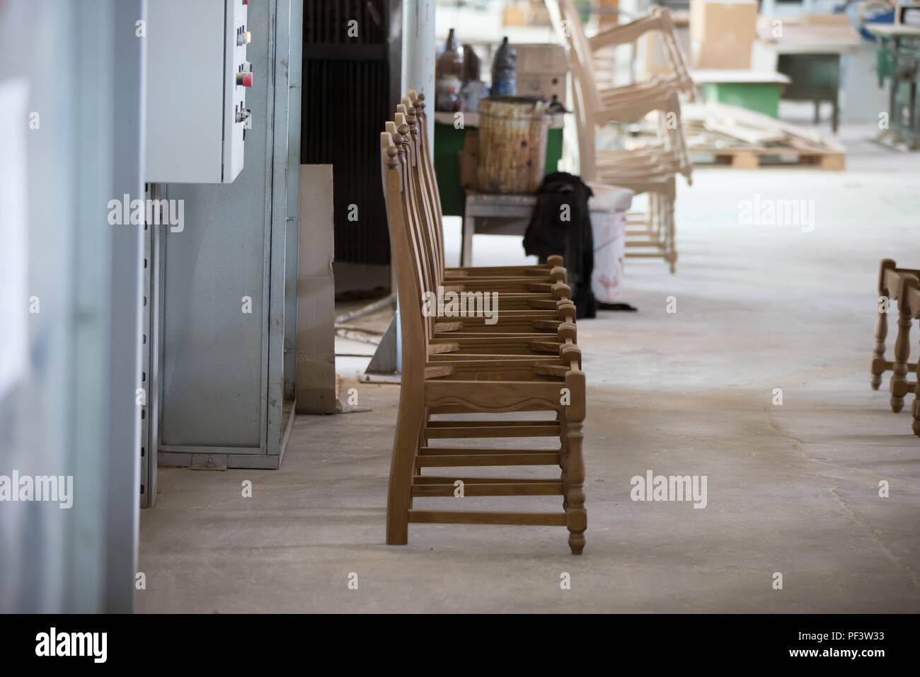 Making chairs.Manufacture of chairs Stock Photo Alamy