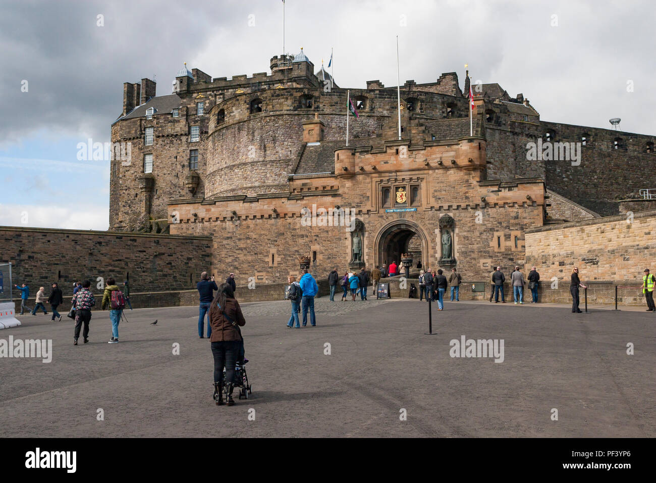 Edinburgh Castle Entrance, Scotland. Stock Photo