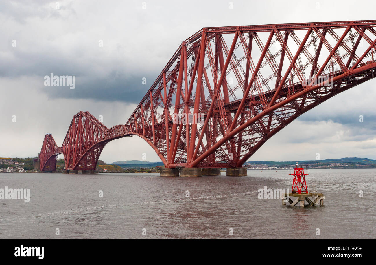 The Forth Rail Bridge in Scotland Stock Photo