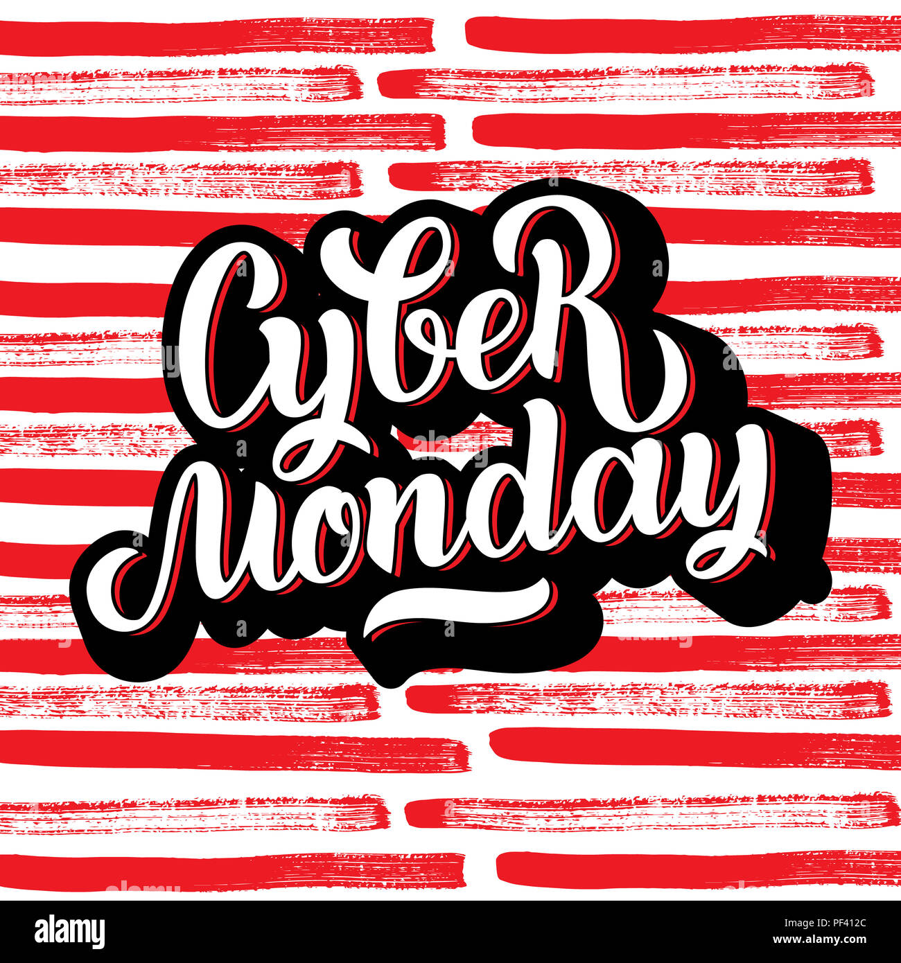 Cyber Monday Sale handmade lettering, calligraphy background for logo