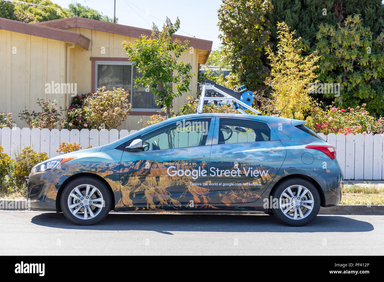 Google Street View camera car; California, USA Stock Photo