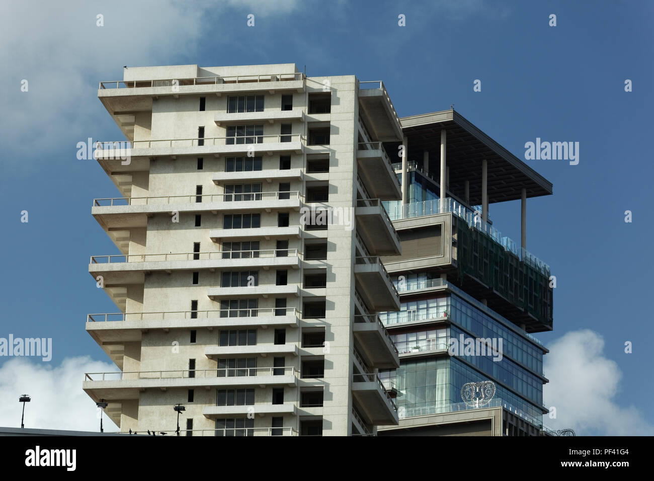 Antilia house of mukesh ambani ; Bombay ; Mumbai ; Maharashtra ; India Stock Photo