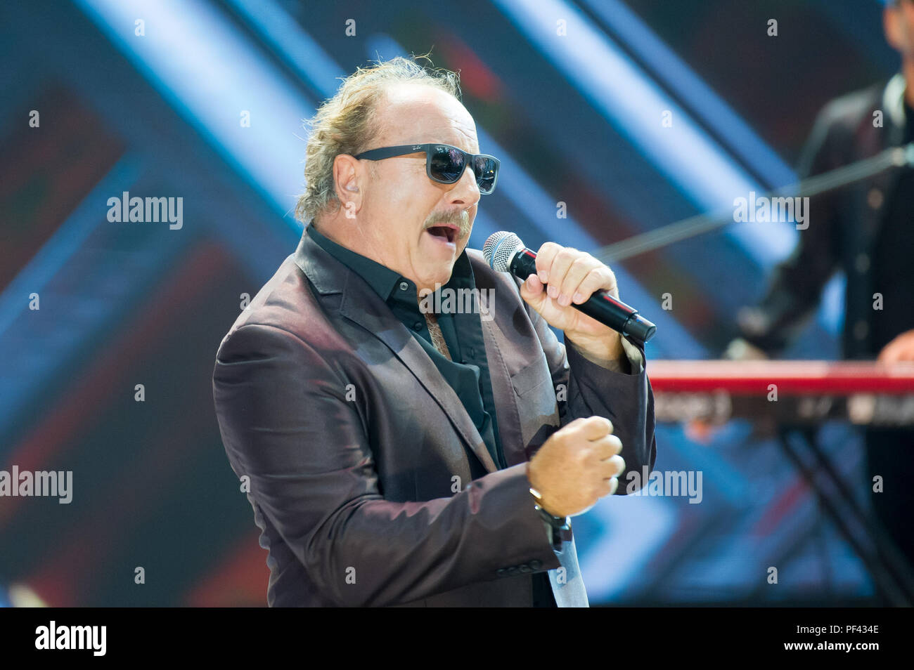 Herwig Rudisser of Opus in concert at Top Of The Top 2018 Sopot Festival in  Opera Lesna (Forest Opera) in Sopot, Poland. August 14th 2018 © Wojciech S  Stock Photo - Alamy