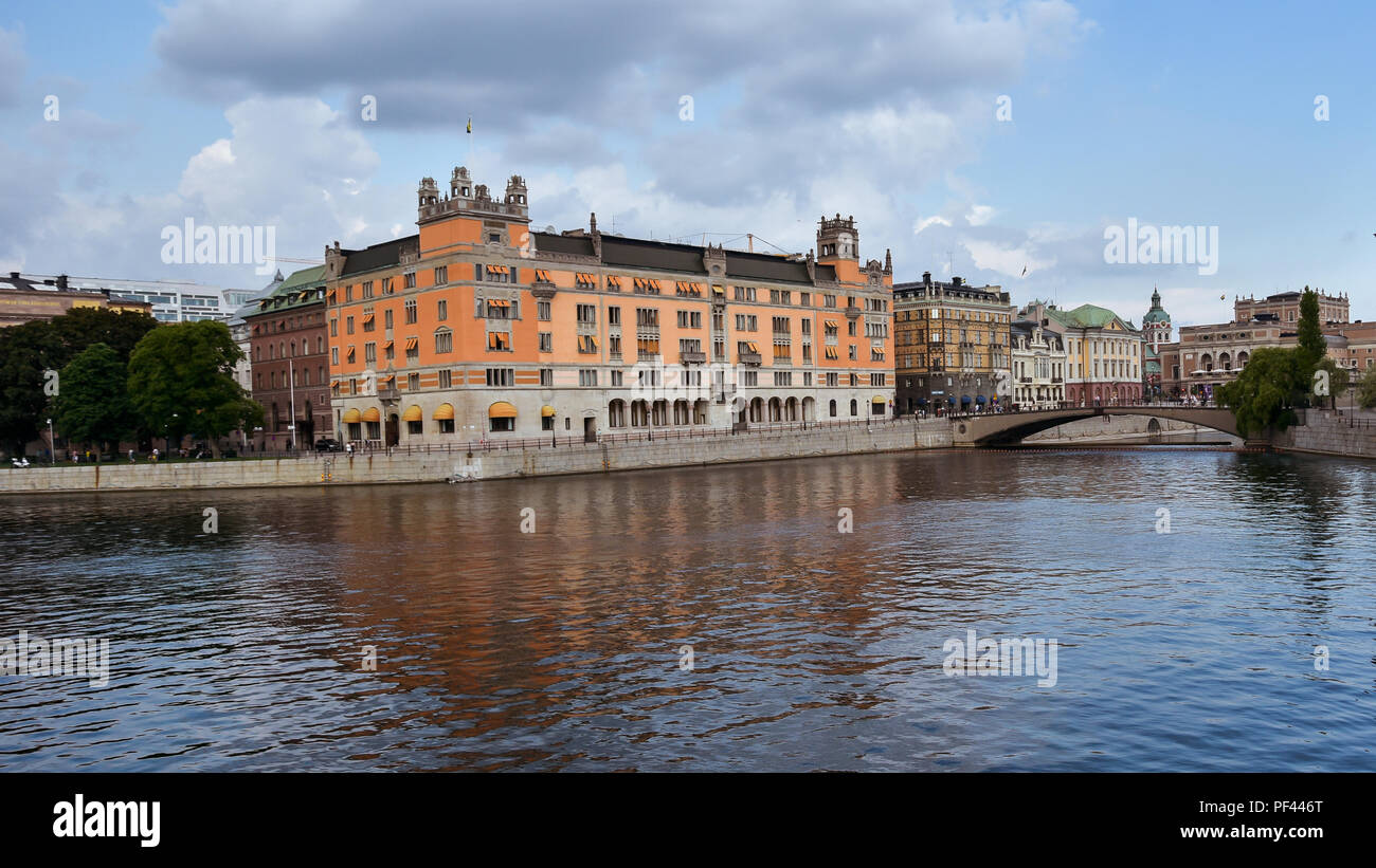 Rosenbad - Building owned by the Swedish State and serves as the seat of the government, Stockholm, Sweden. Stock Photo