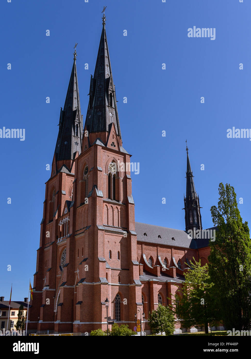 Uppsala Cathedral - Uppsala, Sweden Stock Photo