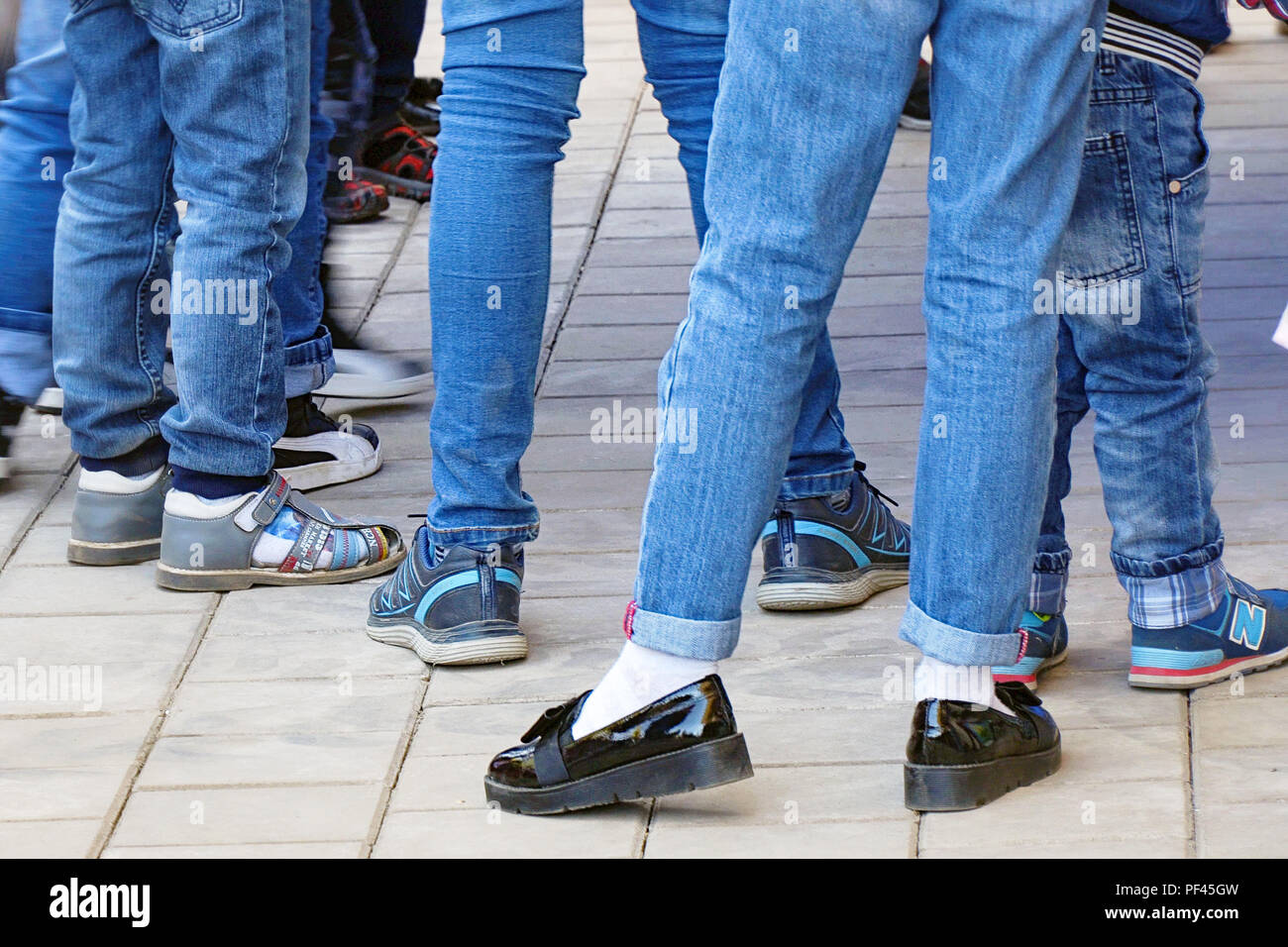 Teenagers in jeans Clearance